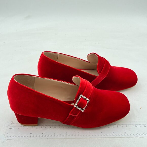Elegant Red Women's Loafers - Picture 3 of 6